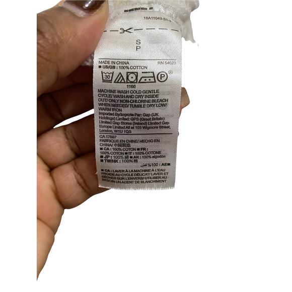 Gap Sweater Women's V-Neck White Basic Long Sleeve Cable Knit Cabin Small - Picture 5 of 10